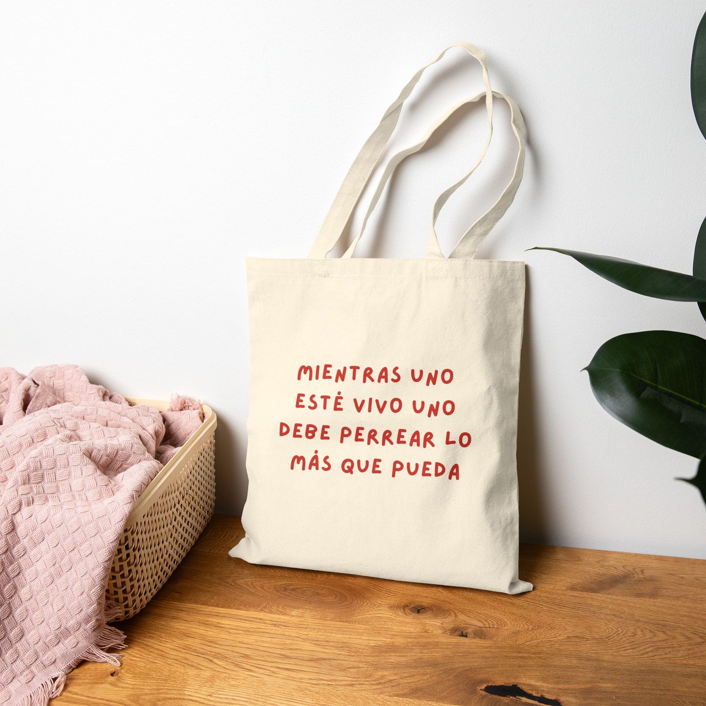 Tote bag Perreo eterno estampada