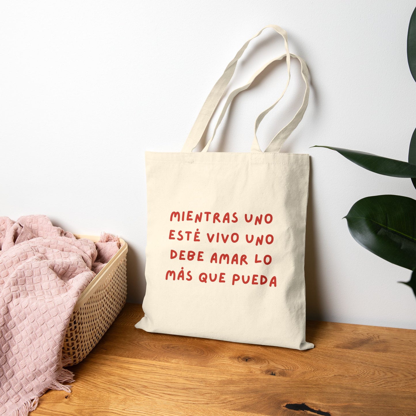 Tote bag Amar estampada