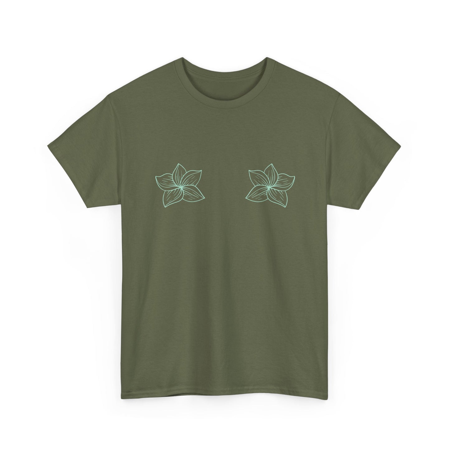 Camiseta flor verde