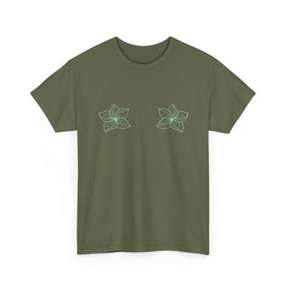 Camiseta flor verde